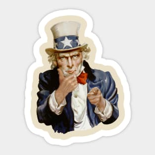 Uncle Sam giving thumbs up Sticker